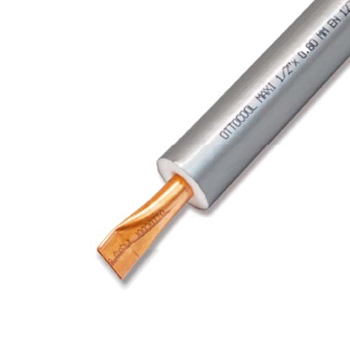 Tubo in rame isolato grigio platino PE